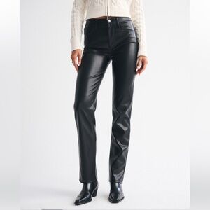 Abercrombie 90s Straight Leather Pants